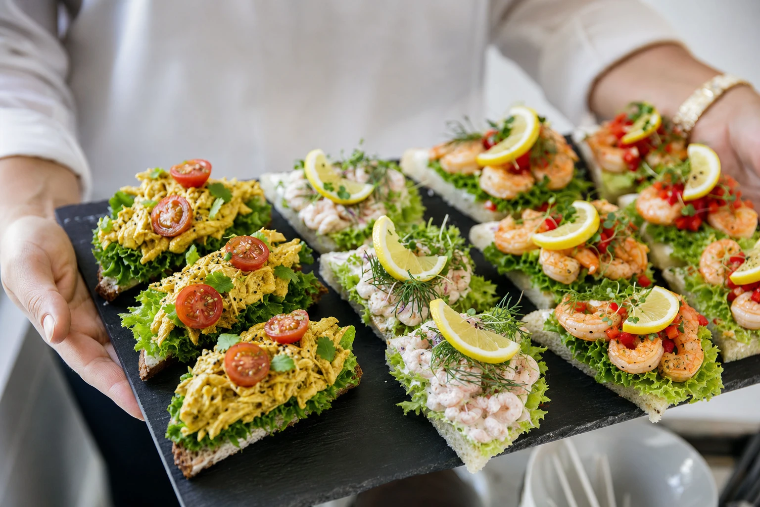 Catering, Oslo Lunsj Snitter er en mer definert serveringsform enn vanlig møtemat